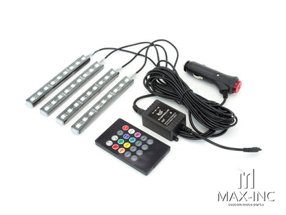 12v Music Activated Strobe Interior RGB LED Lighting Kit