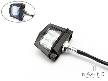 Black Universal Bolt On LED License Plate Light - Emarked