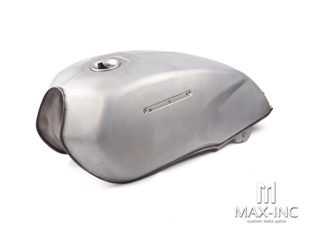 ZB Style Universal Unpainted 9L Motorcycle Fuel Tank with Cap, Keys & Tap (Custom Fit Required)