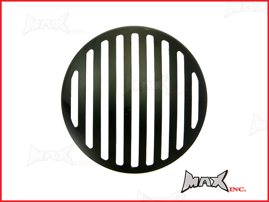 7 INCH Matte Black Prison Bar Grill Metal Headlight Cover