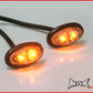 AMBER 12v Oval Flush Mount LED Mini Marker Lights