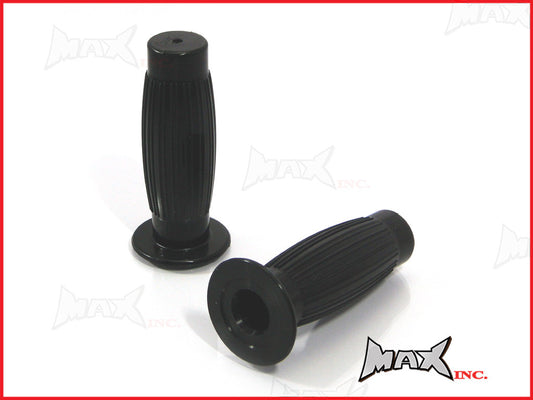 Black Barrel Cafe Racer Style Hand Grips - 7/8" (22mm)