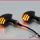 Black Alloy Custom Bird Cage Turn Signals / Indicators