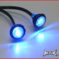 BLUE 12v Round Flush Mount LED Mini Marker Lights