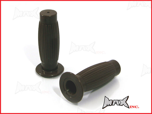 Brown Barrel Cafe Racer Style Hand Grips - 7/8" (22mm)