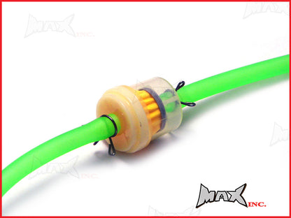 Green 4mm Silicone Fuel Line Hose & Magnetic Filter - Length 15" (40cm)