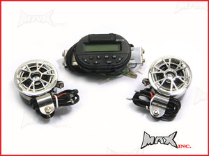 Motorcycle Universal Handlebar Mount MP3 / FM Radio & Speaker Set
