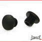 Black CNC Machined Billet Aluminium Threaded Mirror Block Off Plugs - 2 x M10 RH Threads