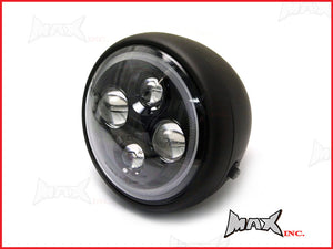 7.7 INCH High Quality Quad Projector LED Matte Black Metal Headlight