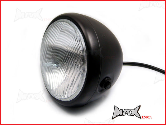 6.75 INCH Matte Black Universal Metal Classic Headlight