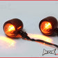 Matte Black Metal Classic Bullet Turn Signals / Indicators - Smoked Lense - Bulb Type
