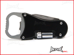 MATTE BLACK - Keyring / Pocket Knife / LED Torch / Bottle Opener