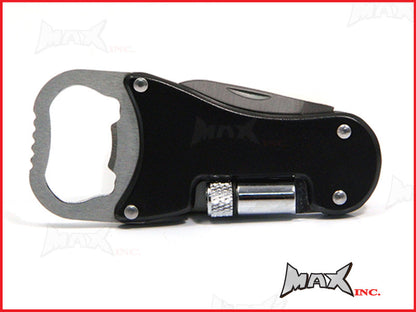 MATTE BLACK - Keyring / Pocket Knife / LED Torch / Bottle Opener