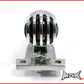 Polished Aluminium Mini Prison Grill LED Stop / Tail Light - Red Lense