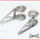 MAX High Quality CNC Machined Silver Headlight Brackets - 42/43mm Diameter