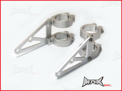 CNC Machined Aluminum Headlight Brackets - 32-59mm Fork Mount | Max Moto Parts