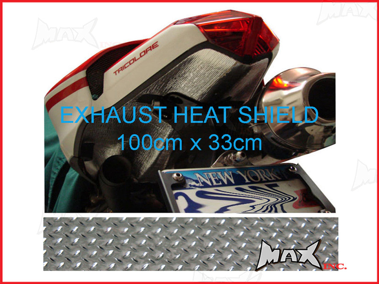 Self Adhesive Exhaust Aluminium Reflective Heat Shield - 100cm x 33cm