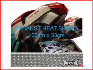 Self Adhesive Exhaust Aluminium Reflective Heat Shield - 100cm x 33cm