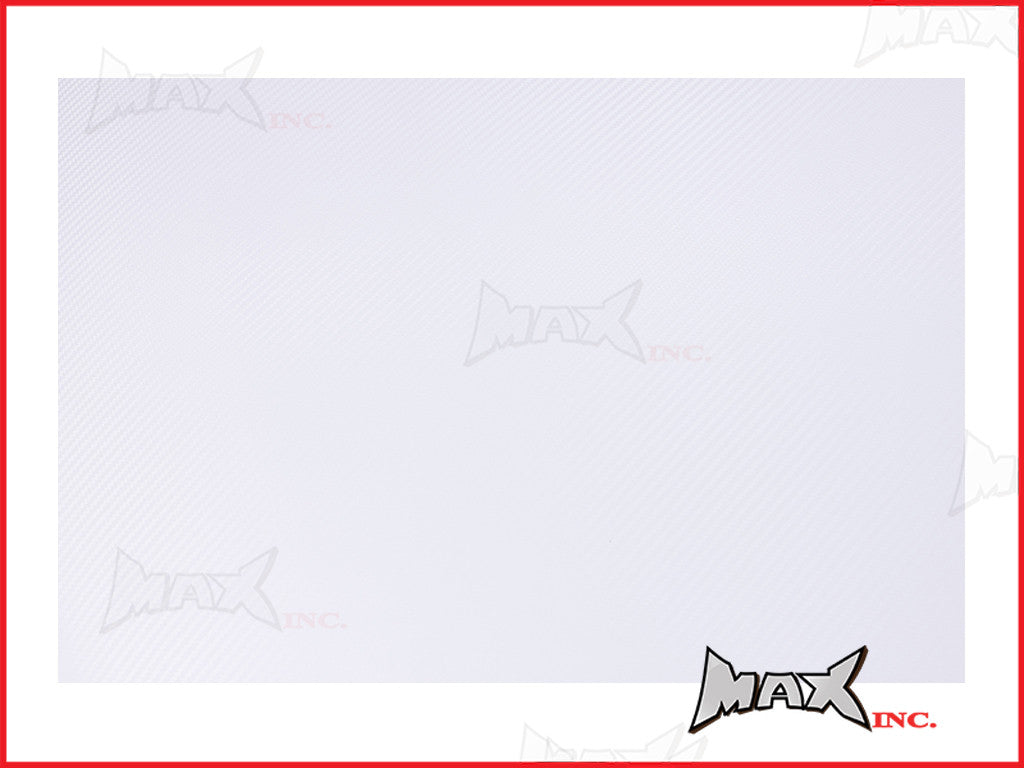 High Grade Self Adhesive White 3D Carbon Fiber Vinyl Wrap - 45cm x 37cm
