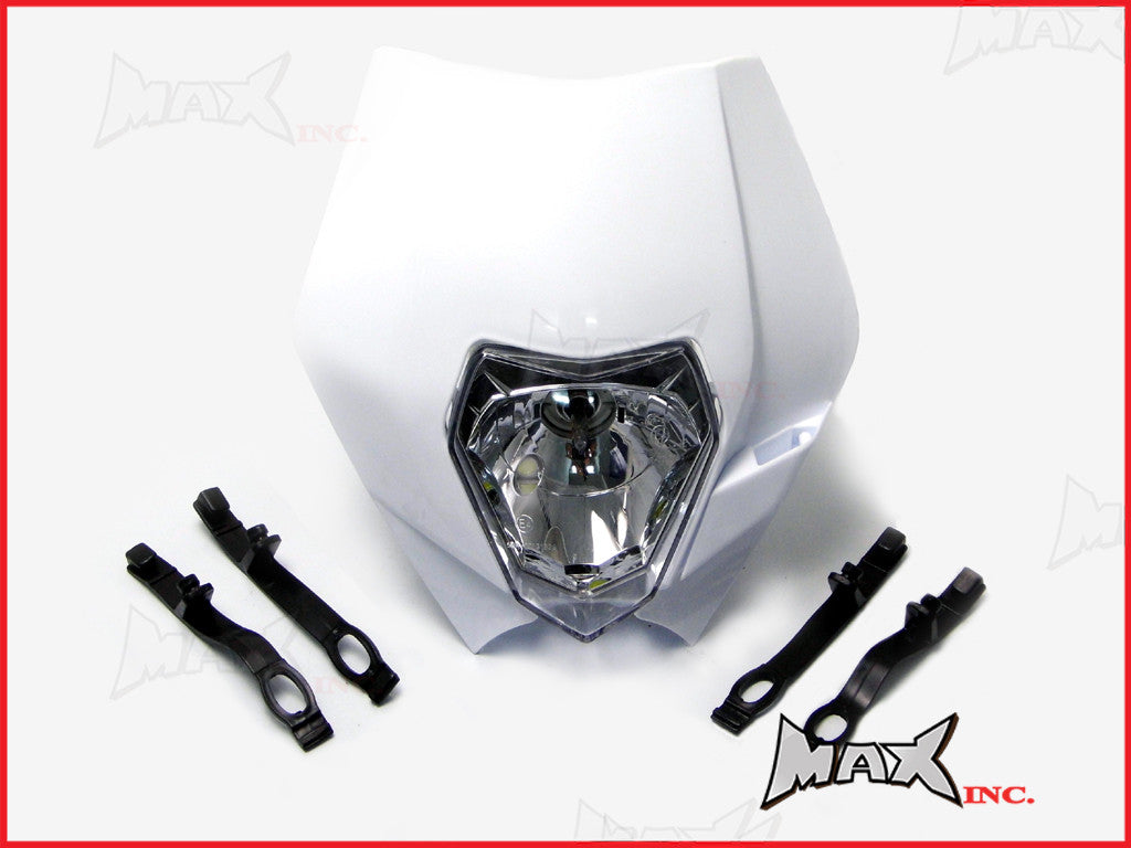 KTM EXC/XCW/XC Headlight Kit - Plug & Play 2008-2012, 35W S2 Bulb, E4 Certified, No Mods