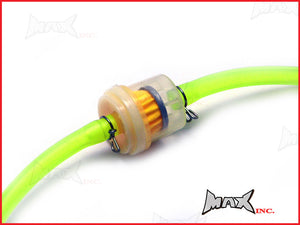Yellow 4mm Silicone Fuel Line Hose & Magnetic Filter - Length 15" (40cm)
