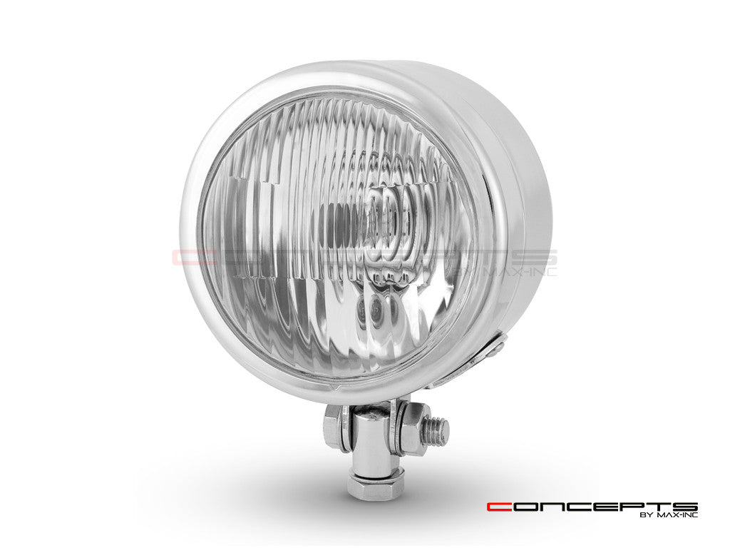 4.5" Chrome Metal Custom Headlight - 12v / 55w