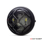 7.7" Matte Black + Contrast Multi Projector LED Headlight + Rukis Grill Cover