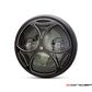 7.7" Matte Black + Contrast Multi Projector LED Headlight + Tri-Maltese Grill Cover
