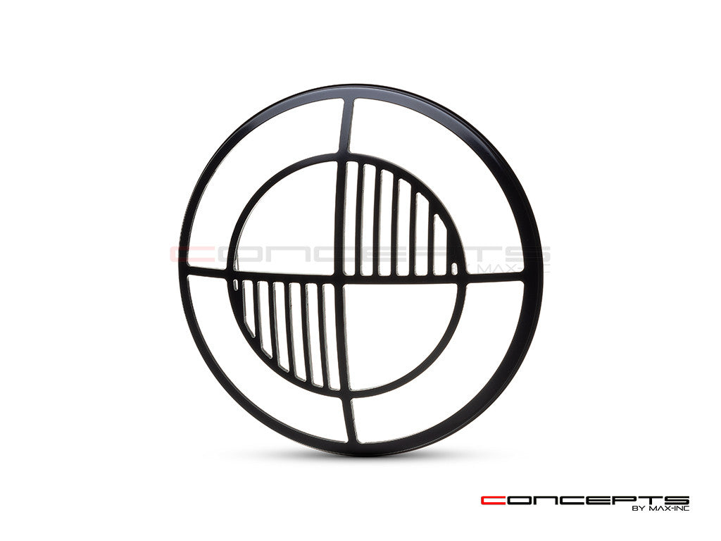 7" Beemer Grill Design Black CNC Aluminum Headlight Guard Cover