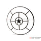Star Design 7" Black + Contrast Cut CNC Aluminum Headlight Guard Cover