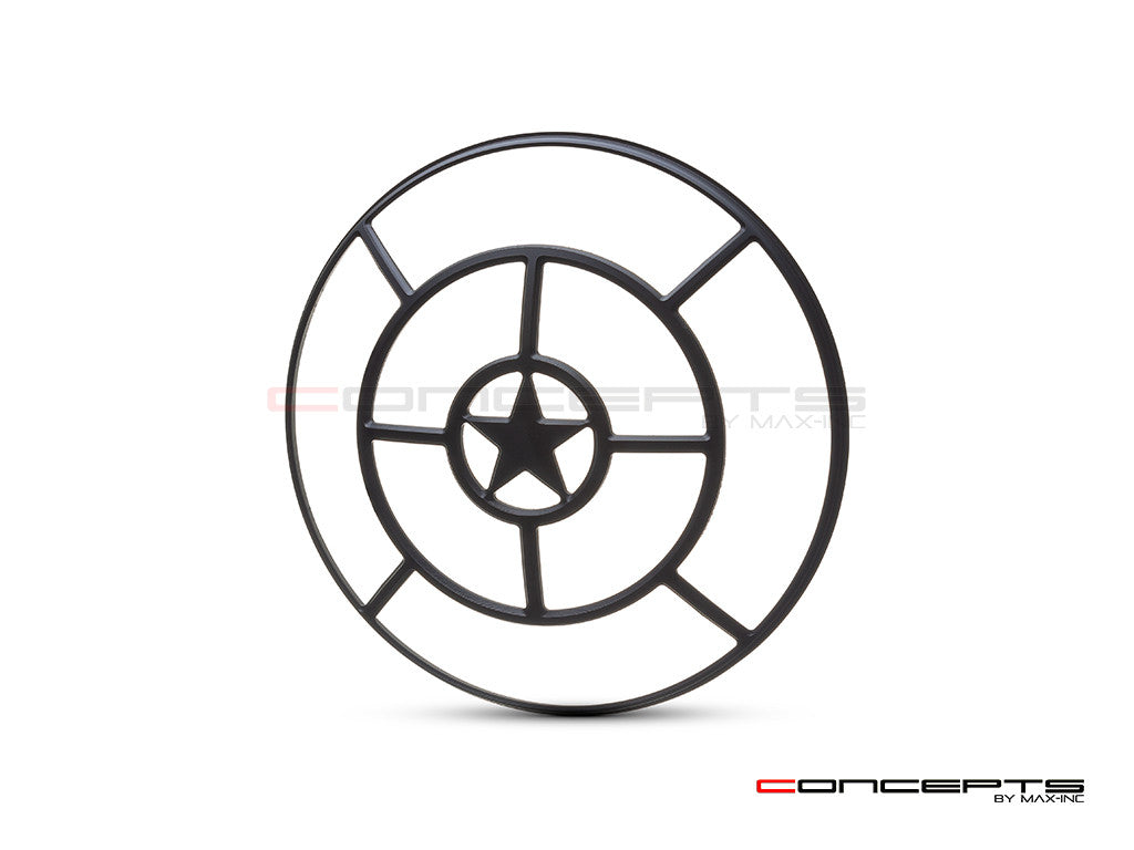 Star Grill Design 7" Black CNC Aluminum Headlight Guard Cover