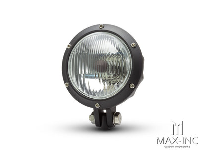 4.75" Black Alloy Bobber Style Headlight - 12v / 35w