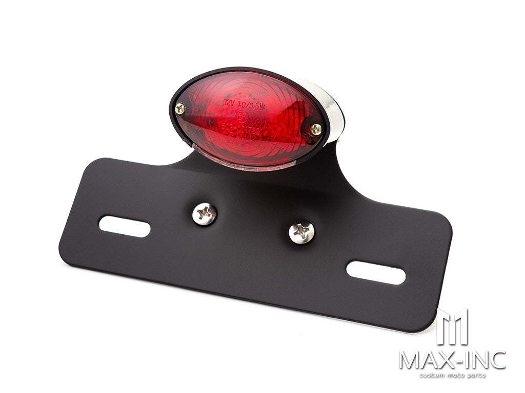 Universal Cat Eye Black LED Stop / Tail Light - Red Lens