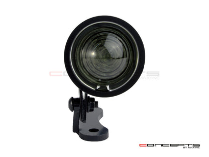 Black CNC Machined Aluminium Vintage LED Stop / Tail Light - Smoked Lens