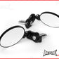 Black Round Aluminiun Folding Bar End Mirrors