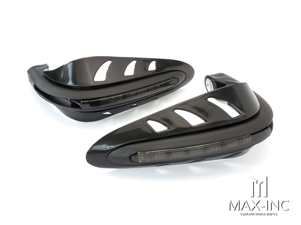 BLACK Universal Hand Guards with Integrated LED Daytime Running Lights