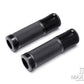 Retro Black Anodized CNC Machined Aluminum / Rubber Hand Grips - 7/8" (22mm)