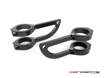 MAX Rogue Black CNC Machined Headlight Brackets - Fits Fork Sizes 32 - 59mm