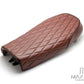 Brown Diamond Stitch Universal Scrambler Motorcycle Seat