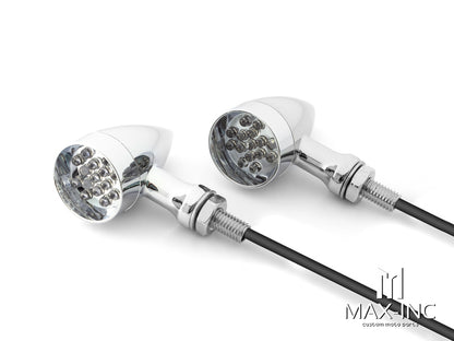 Chrome Alloy Classic LED Turn Signals / Indicators