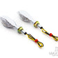 Chrome Mini Gator Alloy LED Turn Signals / Indicators - Emarked