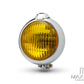 5" Chrome Metal Vintage Style Headlight - Yellow Lens