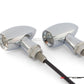 MAX LADZ Chrome CNC Machined Alum Mini Rear LED Indicators / Turn Signals + Running Lights - Red