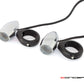 Chrome Aluminum Bullet Spot / Fog Lights + Complete Wiring Kit + Fork Clamps - 42/43mm