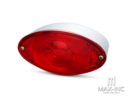 Universal Custom Chrome Oval Stop / Tail Light - Bulb Type