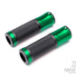 Retro Green Anodized CNC Machined Aluminum / Rubber Hand Grips - 7/8" (22mm)