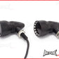 Matte Black Alloy Retro LED Turn Signals / Indicators - Smoked Lense