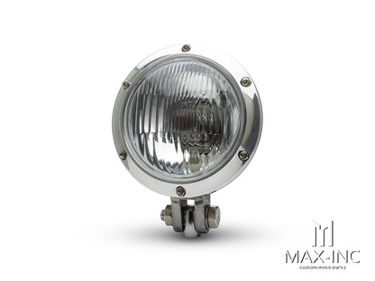 4.75" Polished Alloy Bobber Style Headlight - 12v / 35w