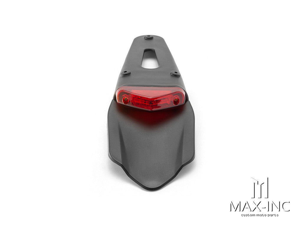 Universal Supermoto Rear Fender LED Stop / Tail Light - Red Lens