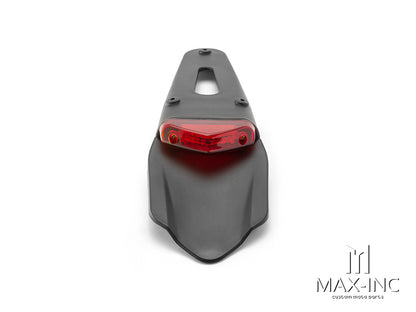 Universal Supermoto Rear Fender LED Stop / Tail Light - Red Lens